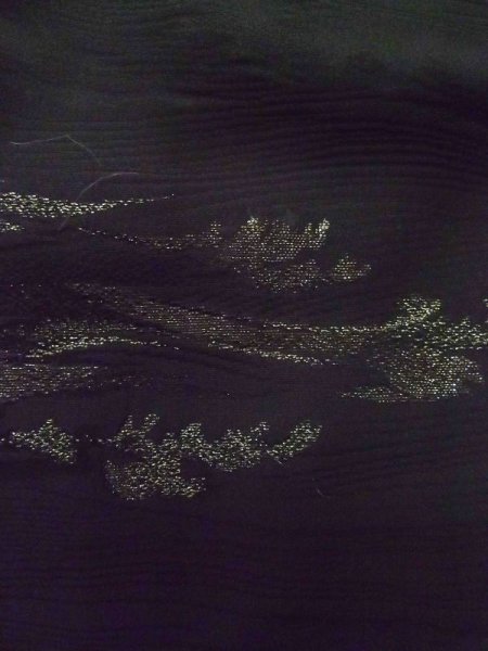 画像5: L0914G  羽織 女性用着物  化繊   黒,  【中古】 【USED】 【リサイクル】 ★★★★☆ (5)