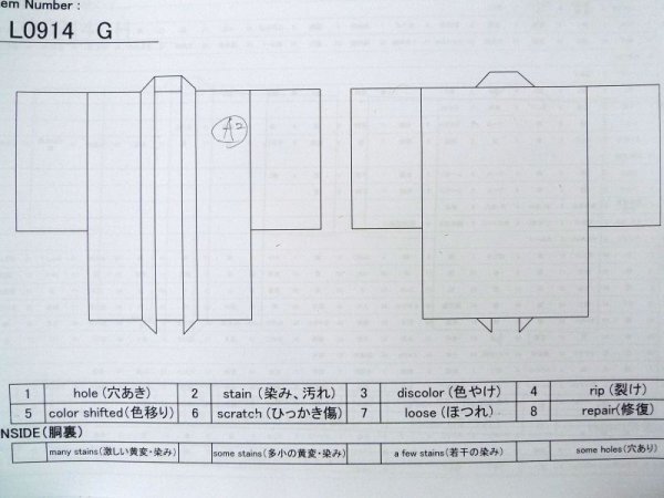 画像13: L0914G  羽織 女性用着物  化繊   黒,  【中古】 【USED】 【リサイクル】 ★★★★☆ (13)