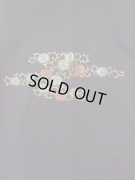 画像3: L0914I Mint  羽織 女性用着物  シルク(正絹)   黒, 菊 【中古】 【USED】 【リサイクル】 ★★★★☆ (3)