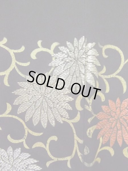 画像4: L0914I Mint  羽織 女性用着物  シルク(正絹)   黒, 菊 【中古】 【USED】 【リサイクル】 ★★★★☆ (4)