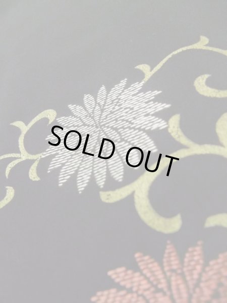 画像7: L0914I Mint  羽織 女性用着物  シルク(正絹)   黒, 菊 【中古】 【USED】 【リサイクル】 ★★★★☆ (7)