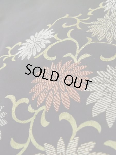 画像9: L0914I Mint  羽織 女性用着物  シルク(正絹)   黒, 菊 【中古】 【USED】 【リサイクル】 ★★★★☆ (9)