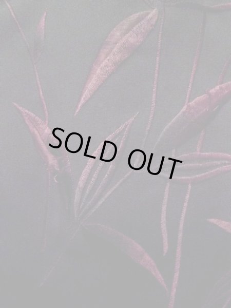 画像7: L0914O  羽織 女性用着物  化繊   黒, 花 【中古】 【USED】 【リサイクル】 ★★☆☆☆ (7)