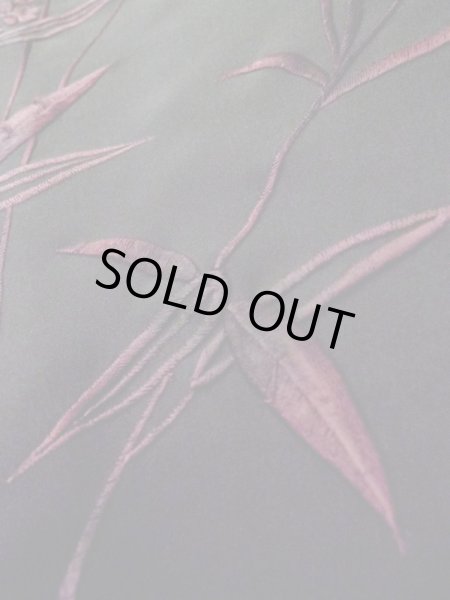 画像8: L0914O  羽織 女性用着物  化繊   黒, 花 【中古】 【USED】 【リサイクル】 ★★☆☆☆ (8)