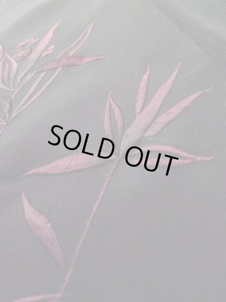 画像10: L0914O  羽織 女性用着物  化繊   黒, 花 【中古】 【USED】 【リサイクル】 ★★☆☆☆ (10)