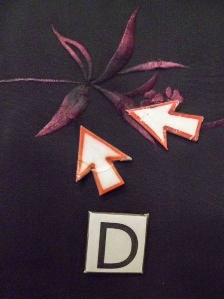 画像17: L0914O  羽織 女性用着物  化繊   黒, 花 【中古】 【USED】 【リサイクル】 ★★☆☆☆ (17)