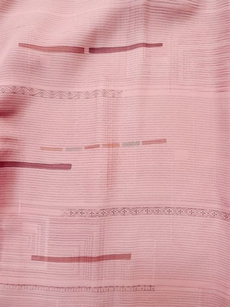 画像3: L0914Q  羽織 女性用着物  シルク（正絹）  淡い 桃色, 線 【中古】 【USED】 【リサイクル】 ★★☆☆☆ (3)