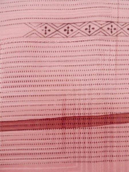 画像7: L0914Q  羽織 女性用着物  シルク（正絹）  淡い 桃色, 線 【中古】 【USED】 【リサイクル】 ★★☆☆☆ (7)