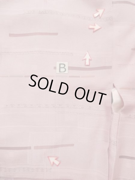 画像15: L0914Q  羽織 女性用着物  シルク（正絹）  淡い 桃色, 線 【中古】 【USED】 【リサイクル】 ★★☆☆☆ (15)