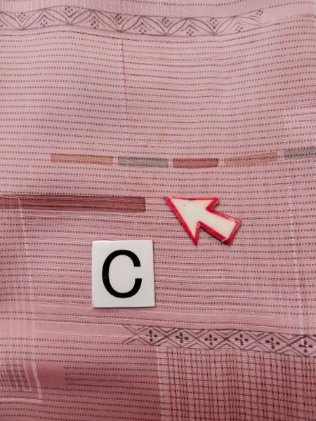 画像16: L0914Q  羽織 女性用着物  シルク（正絹）  淡い 桃色, 線 【中古】 【USED】 【リサイクル】 ★★☆☆☆ (16)