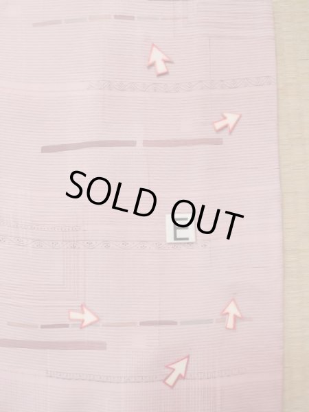 画像18: L0914Q  羽織 女性用着物  シルク（正絹）  淡い 桃色, 線 【中古】 【USED】 【リサイクル】 ★★☆☆☆ (18)