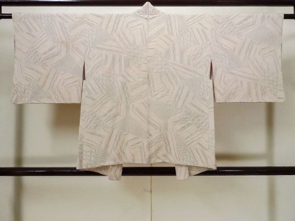 画像2: L0914S  羽織 女性用着物  シルク(正絹)   桃色, 波 【中古】 【USED】 【リサイクル】 ★☆☆☆☆ (2)