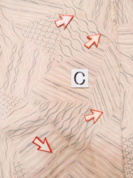 画像16: L0914S  羽織 女性用着物  シルク(正絹)   桃色, 波 【中古】 【USED】 【リサイクル】 ★☆☆☆☆ (16)