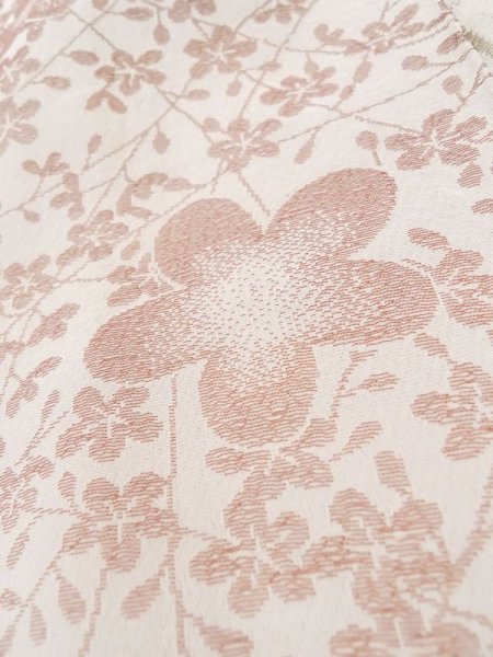 画像7: L0914T  羽織 女性用着物  シルク(正絹)   オフ ホワイト, 菊 【中古】 【USED】 【リサイクル】 ★★☆☆☆ (7)