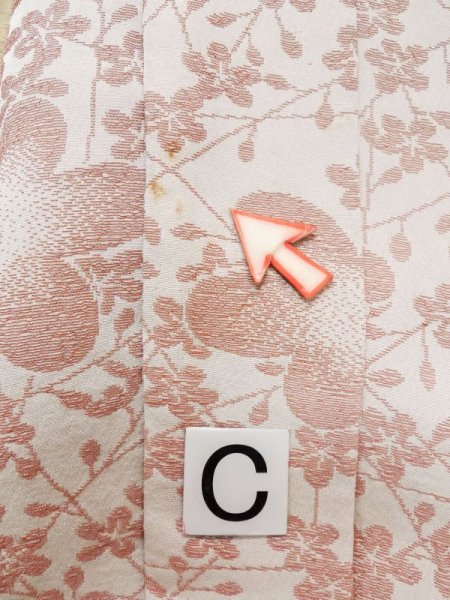 画像17: L0914T  羽織 女性用着物  シルク(正絹)   オフ ホワイト, 菊 【中古】 【USED】 【リサイクル】 ★★☆☆☆ (17)