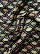 画像9: L0914X  羽織 女性用着物  シルク（正絹）   黒, 扇 【中古】 【USED】 【リサイクル】 ★★★☆☆ (9)