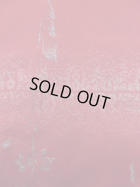 画像5: L0914Y  羽織 女性用着物  シルク（正絹）   赤色, 唐草 【中古】 【USED】 【リサイクル】 ★★☆☆☆ (5)