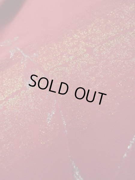 画像10: L0914Y  羽織 女性用着物  シルク（正絹）   赤色, 唐草 【中古】 【USED】 【リサイクル】 ★★☆☆☆ (10)