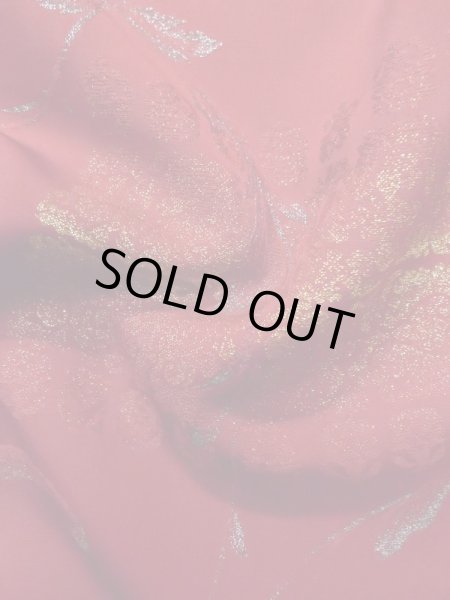 画像12: L0914Y  羽織 女性用着物  シルク（正絹）   赤色, 唐草 【中古】 【USED】 【リサイクル】 ★★☆☆☆ (12)