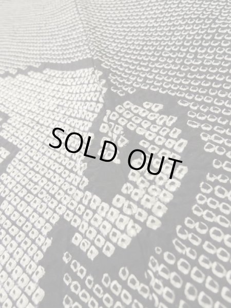 画像8: L0915B  羽織 女性用着物  シルク（正絹）   黒, 花 【中古】 【USED】 【リサイクル】 ★★★☆☆ (8)