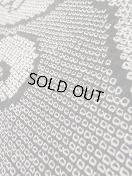 画像9: L0915B  羽織 女性用着物  シルク（正絹）   黒, 花 【中古】 【USED】 【リサイクル】 ★★★☆☆ (9)