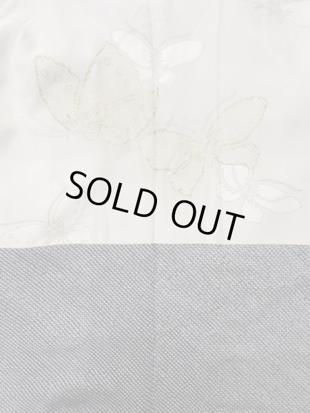 画像12: L0915B  羽織 女性用着物  シルク（正絹）   黒, 花 【中古】 【USED】 【リサイクル】 ★★★☆☆ (12)