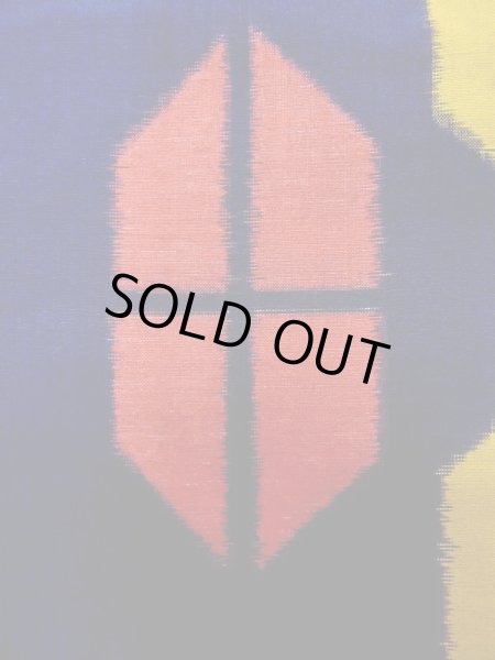 画像7: L0915D  羽織 女性用着物  シルク(正絹)   赤色, 幾何学模様 【中古】 【USED】 【リサイクル】 ★☆☆☆☆ (7)