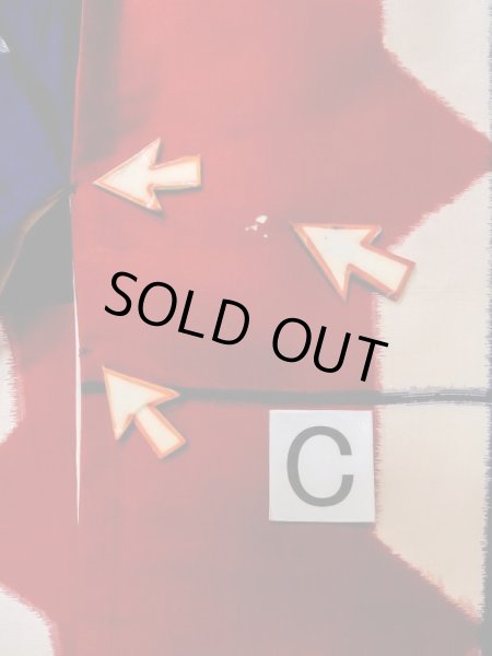 画像16: L0915D  羽織 女性用着物  シルク(正絹)   赤色, 幾何学模様 【中古】 【USED】 【リサイクル】 ★☆☆☆☆ (16)