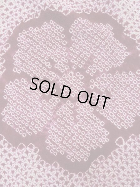 画像7: L0921A Mint  羽織 女性用着物  シルク(正絹) 深い 赤み 紫色, 花 【中古】 【USED】 【リサイクル】 ★★★★☆ (7)