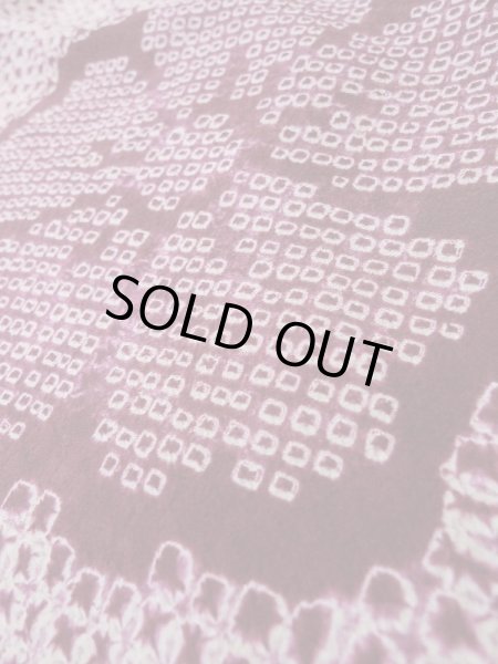 画像9: L0921A Mint  羽織 女性用着物  シルク(正絹) 深い 赤み 紫色, 花 【中古】 【USED】 【リサイクル】 ★★★★☆ (9)