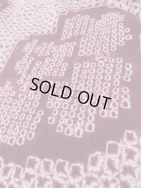 画像10: L0921A Mint  羽織 女性用着物  シルク(正絹) 深い 赤み 紫色, 花 【中古】 【USED】 【リサイクル】 ★★★★☆ (10)