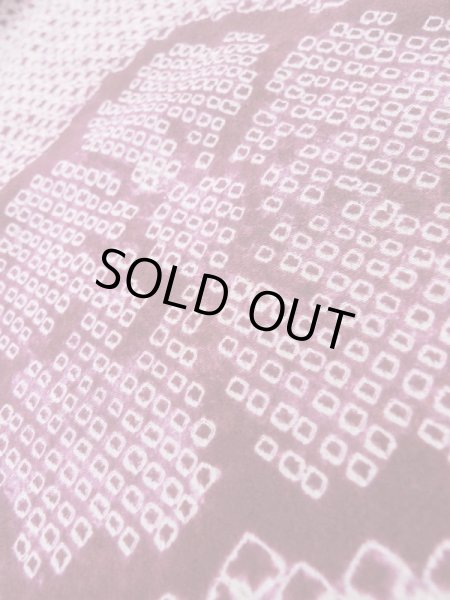 画像11: L0921A Mint  羽織 女性用着物  シルク(正絹) 深い 赤み 紫色, 花 【中古】 【USED】 【リサイクル】 ★★★★☆ (11)