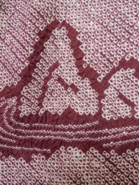 画像4: L0921B  羽織 女性用着物  シルク(正絹)  深い えんじ, 流水 【中古】 【USED】 【リサイクル】 ★★☆☆☆ (4)