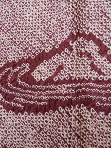 画像5: L0921B  羽織 女性用着物  シルク(正絹)  深い えんじ, 流水 【中古】 【USED】 【リサイクル】 ★★☆☆☆ (5)