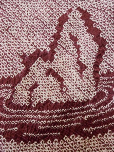 画像6: L0921B  羽織 女性用着物  シルク(正絹)  深い えんじ, 流水 【中古】 【USED】 【リサイクル】 ★★☆☆☆ (6)