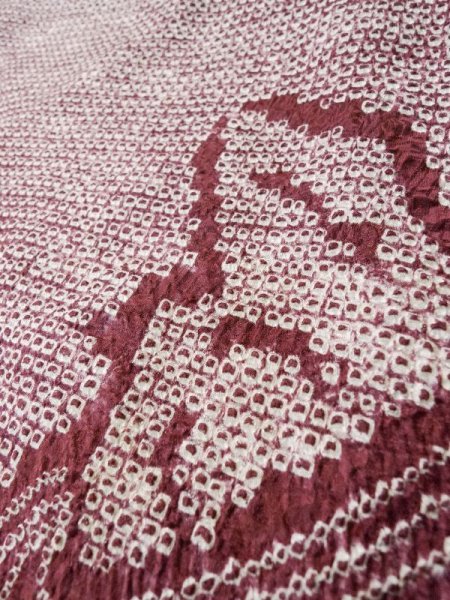 画像7: L0921B  羽織 女性用着物  シルク(正絹)  深い えんじ, 流水 【中古】 【USED】 【リサイクル】 ★★☆☆☆ (7)