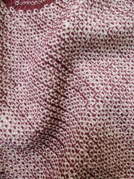 画像10: L0921B  羽織 女性用着物  シルク(正絹)  深い えんじ, 流水 【中古】 【USED】 【リサイクル】 ★★☆☆☆ (10)