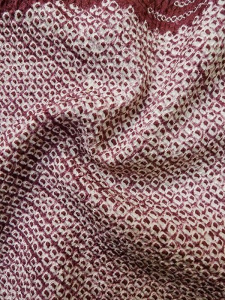 画像11: L0921B  羽織 女性用着物  シルク(正絹)  深い えんじ, 流水 【中古】 【USED】 【リサイクル】 ★★☆☆☆ (11)