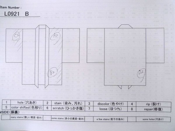 画像12: L0921B  羽織 女性用着物  シルク(正絹)  深い えんじ, 流水 【中古】 【USED】 【リサイクル】 ★★☆☆☆ (12)