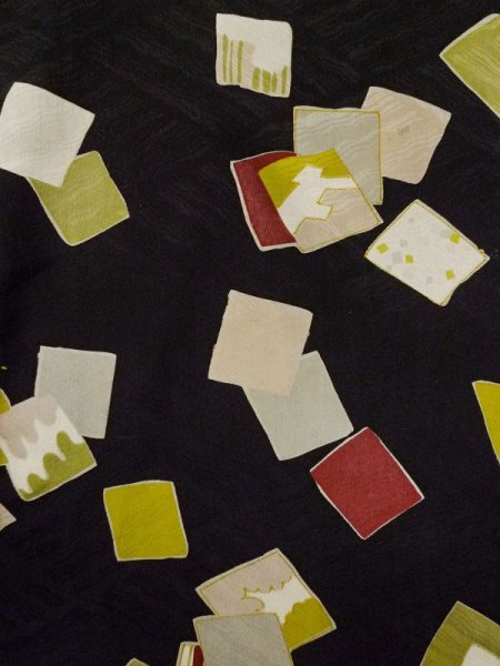 画像4: L0921C  羽織 女性用着物  シルク(正絹)  深い 紫色, 色紙 【中古】 【USED】 【リサイクル】 ★☆☆☆☆ (4)