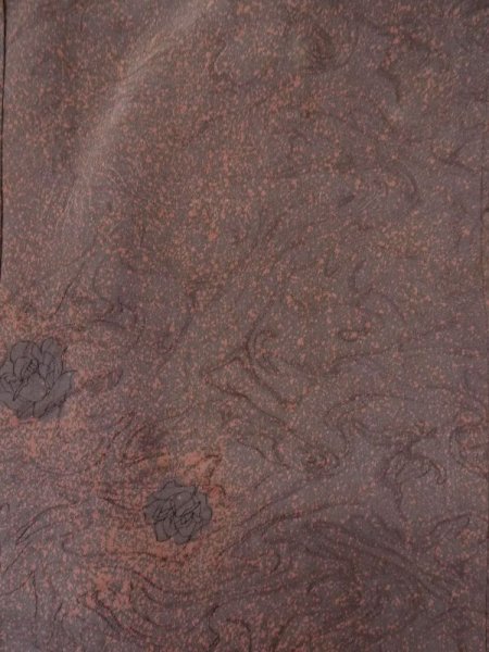 画像3: L0921D  羽織 女性用着物  シルク(正絹)   灰色, バラ 【中古】 【USED】 【リサイクル】 ★★☆☆☆ (3)