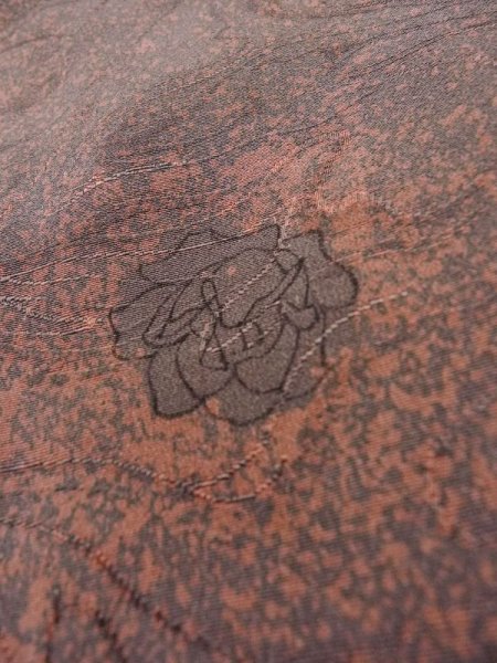 画像10: L0921D  羽織 女性用着物  シルク(正絹)   灰色, バラ 【中古】 【USED】 【リサイクル】 ★★☆☆☆ (10)