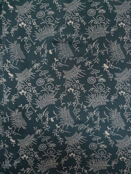 画像4: L0921E  羽織 女性用着物  シルク(正絹)  淡い 青, 花 【中古】 【USED】 【リサイクル】 ★★★☆☆ (4)