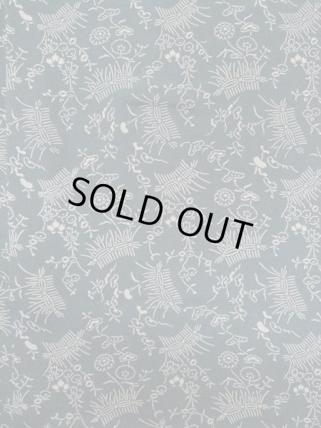 画像4: L0921E  羽織 女性用着物  シルク（正絹）  淡い 青, 花 【中古】 【USED】 【リサイクル】 ★★★☆☆ (4)