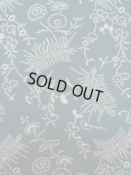 画像5: L0921E  羽織 女性用着物  シルク（正絹）  淡い 青, 花 【中古】 【USED】 【リサイクル】 ★★★☆☆ (5)