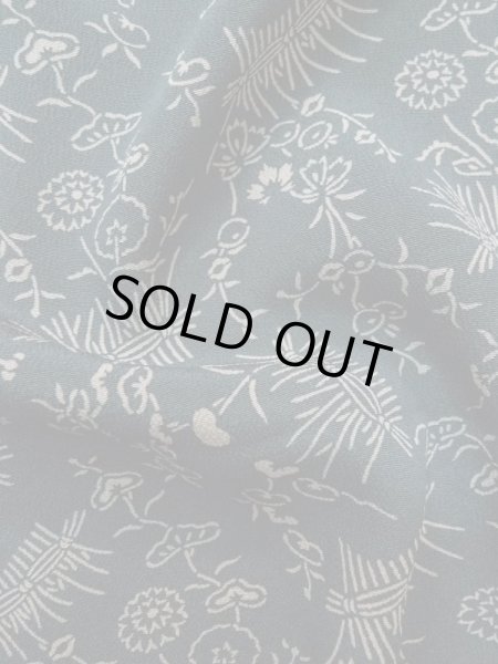 画像11: L0921E  羽織 女性用着物  シルク（正絹）  淡い 青, 花 【中古】 【USED】 【リサイクル】 ★★★☆☆ (11)