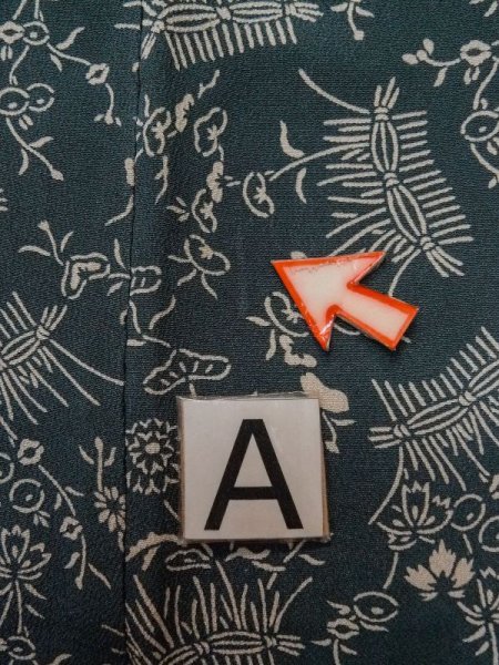 画像14: L0921E  羽織 女性用着物  シルク(正絹)  淡い 青, 花 【中古】 【USED】 【リサイクル】 ★★★☆☆ (14)