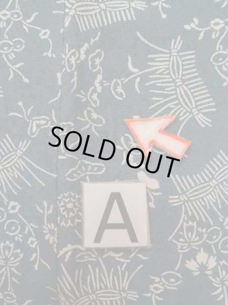 画像14: L0921E  羽織 女性用着物  シルク（正絹）  淡い 青, 花 【中古】 【USED】 【リサイクル】 ★★★☆☆ (14)