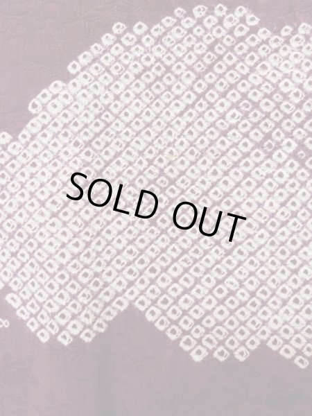 画像6: L0921G  羽織 女性用着物  シルク(正絹) 深い 赤み 紫色, 花 【中古】 【USED】 【リサイクル】 ★★☆☆☆ (6)