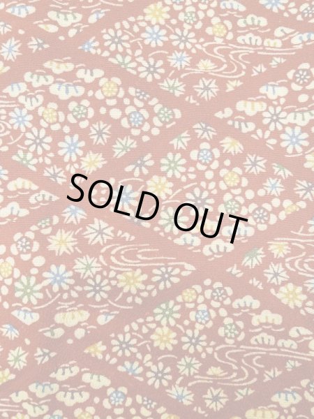 画像7: L0921H Mint  羽織 女性用着物  シルク(正絹)   赤色, 花 【中古】 【USED】 【リサイクル】 ★★★★★ (7)